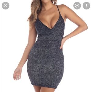 Navy Blue sequin windsor dress